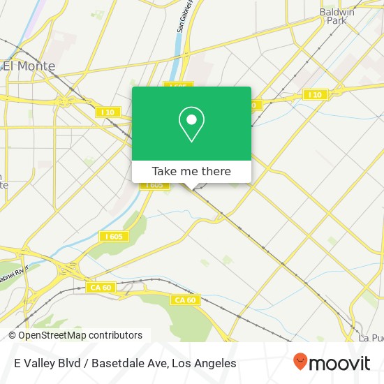 Mapa de E Valley Blvd / Basetdale Ave