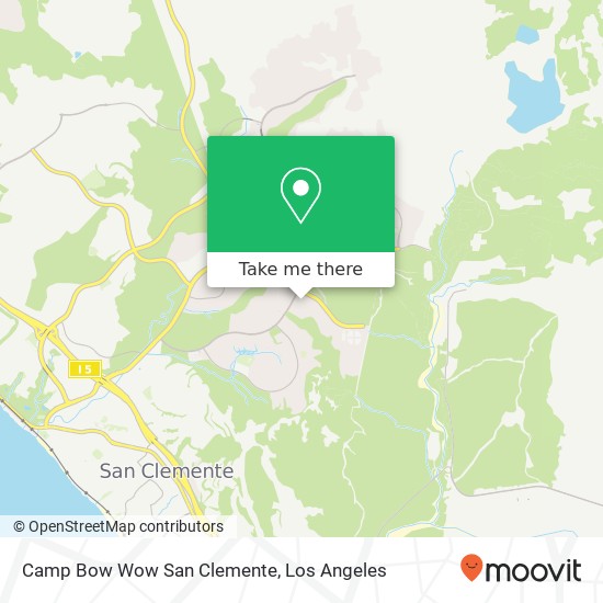 Camp Bow Wow San Clemente map