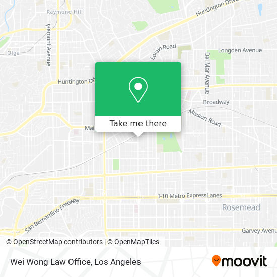 Wei Wong Law Office map