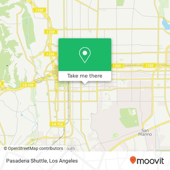 Pasadena Shuttle map