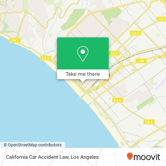 California Car Accident Law map