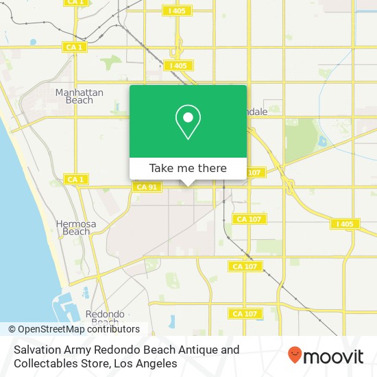 Salvation Army Redondo Beach Antique and Collectables Store map