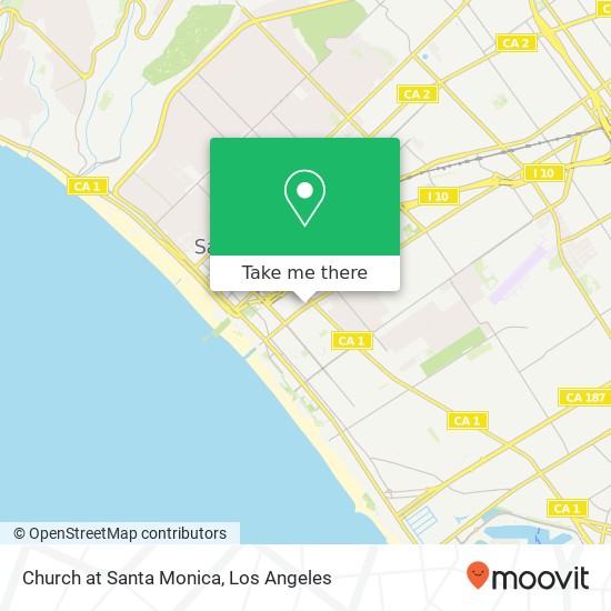 Church at Santa Monica map