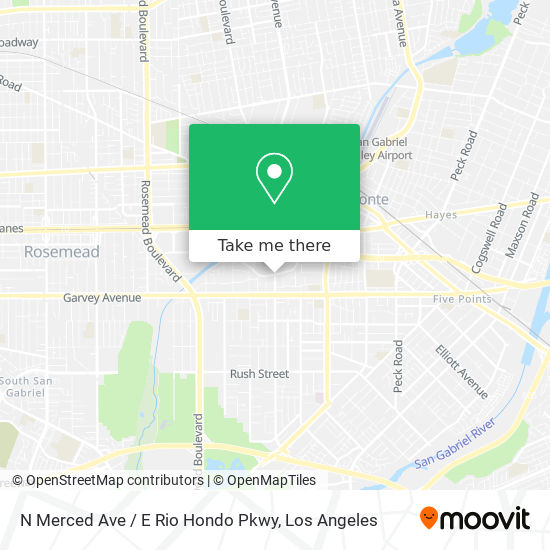 N Merced Ave / E Rio Hondo Pkwy map