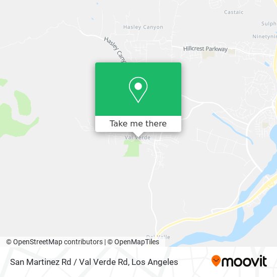 San Martinez Rd / Val Verde Rd map
