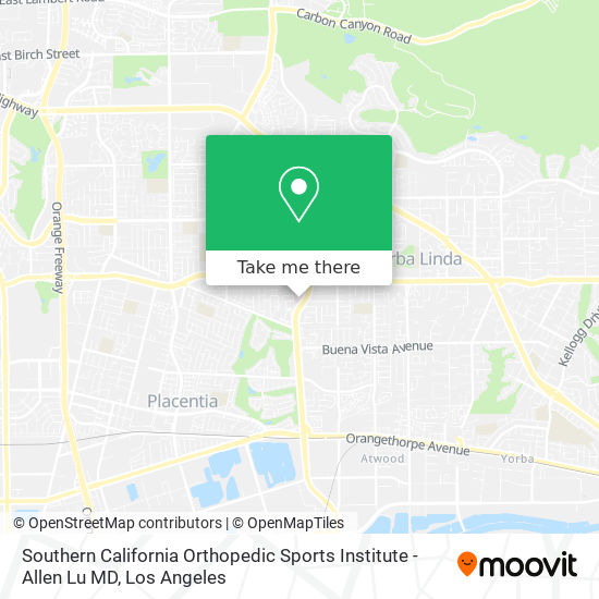 Mapa de Southern California Orthopedic Sports Institute - Allen Lu MD