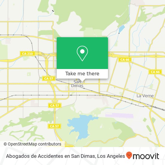 Abogados de Accidentes en San Dimas map