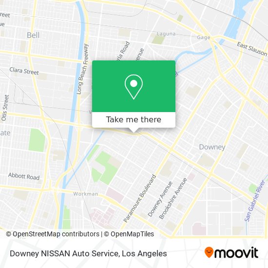 Downey NISSAN Auto Service map