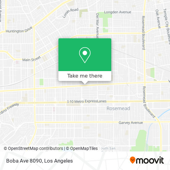 Boba Ave 8090 map