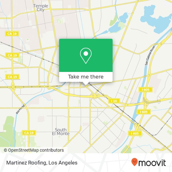Martinez Roofing map