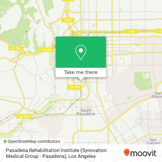 Mapa de Pasadena Rehabilitation Institute (Synovation Medical Group - Pasadena)
