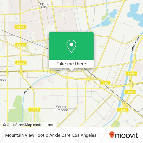 Mountain View Foot & Ankle Care map