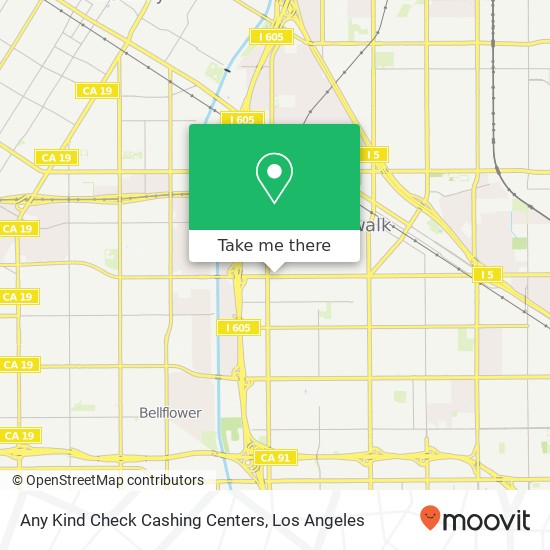 Mapa de Any Kind Check Cashing Centers
