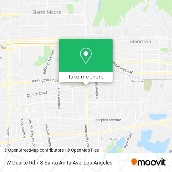 W Duarte Rd / S Santa Anita Ave map