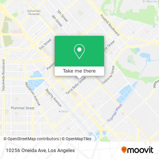 10256 Oneida Ave map