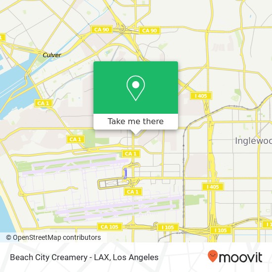 Beach City Creamery - LAX map