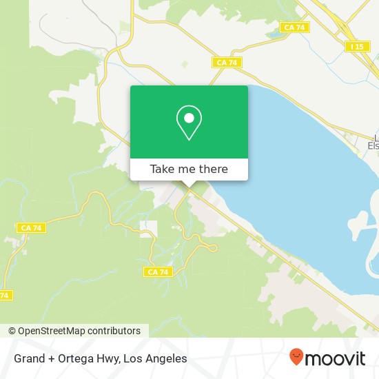 Grand + Ortega Hwy map