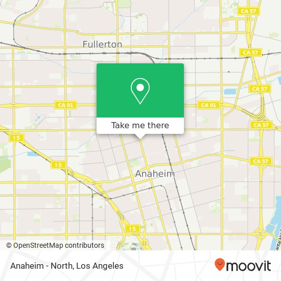 Mapa de Anaheim - North