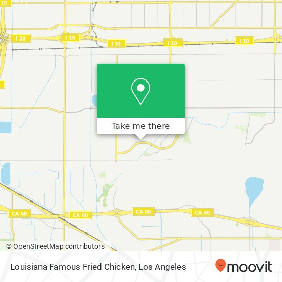 Louisiana Famous Fried Chicken map