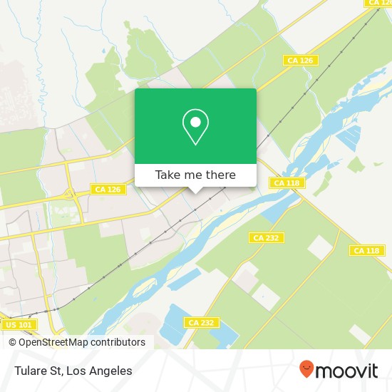 Tulare St map