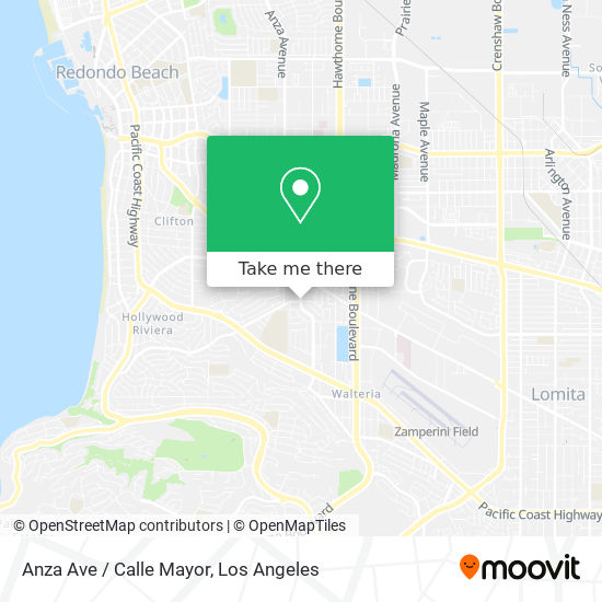 Mapa de Anza Ave / Calle Mayor