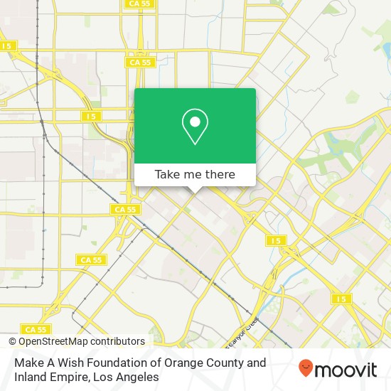 Make A Wish Foundation of Orange County and Inland Empire map