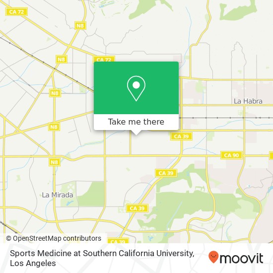 Mapa de Sports Medicine at Southern California University