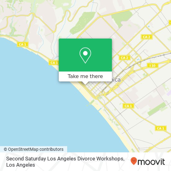 Mapa de Second Saturday Los Angeles Divorce Workshops