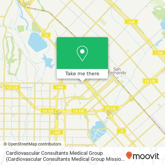 Mapa de Cardiovascular Consultants Medical Group (Cardiovascular Consultants Medical Group Mission Hills)