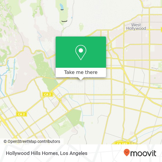 Mapa de Hollywood Hills Homes