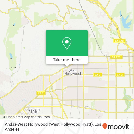 Andaz-West Hollywood (West Hollywood Hyatt) map