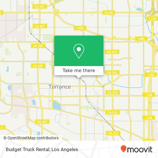 Budget Truck Rental map