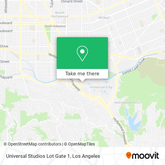 Mapa de Universal Studios Lot Gate 1