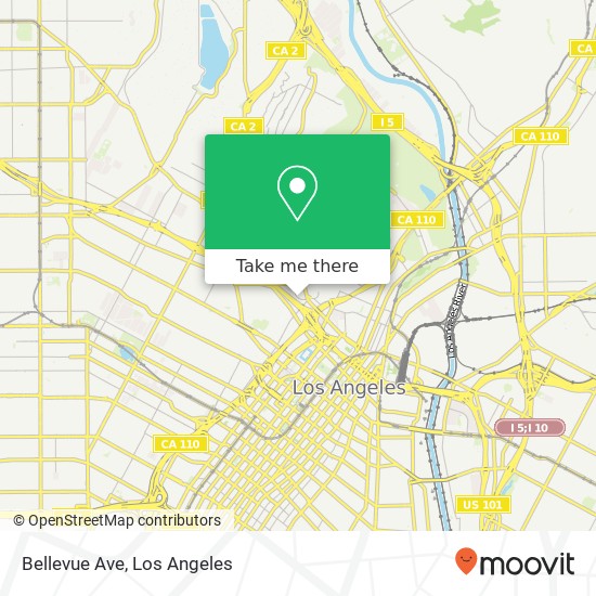 Mapa de Bellevue Ave