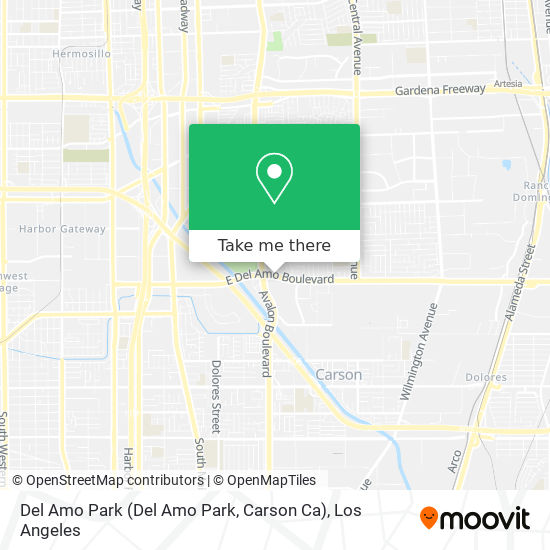 Mapa de Del Amo Park (Del Amo Park, Carson Ca)