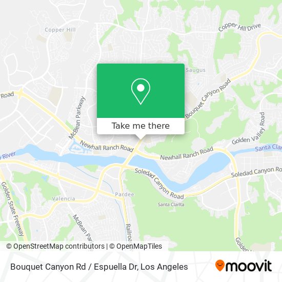 Mapa de Bouquet Canyon Rd / Espuella Dr