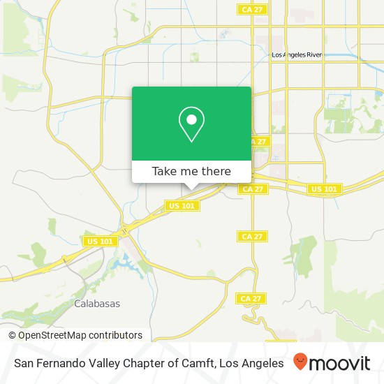 San Fernando Valley Chapter of Camft map