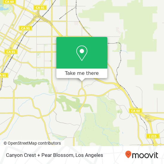 Canyon Crest + Pear Blossom map