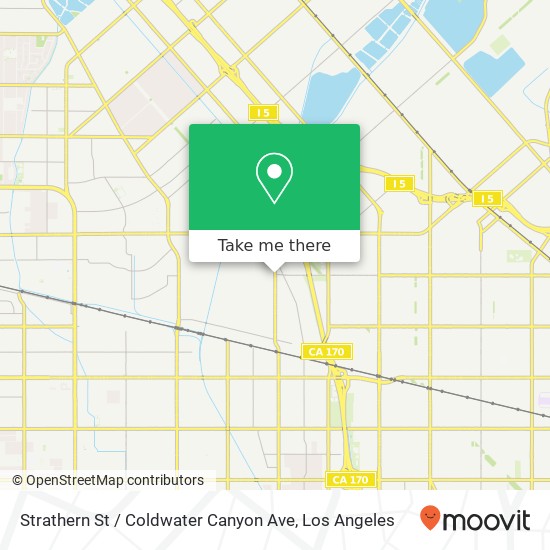 Strathern St / Coldwater Canyon Ave map