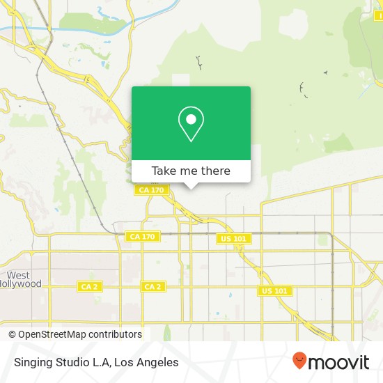 Singing Studio L.A map