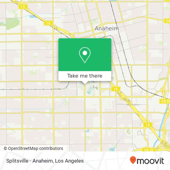 Mapa de Splitsville - Anaheim