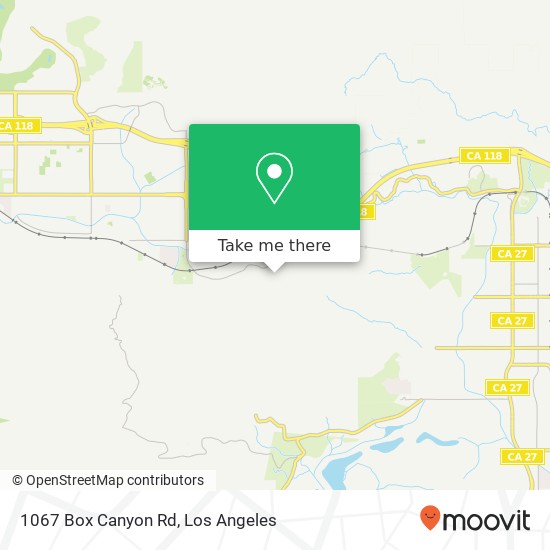 Mapa de 1067 Box Canyon Rd