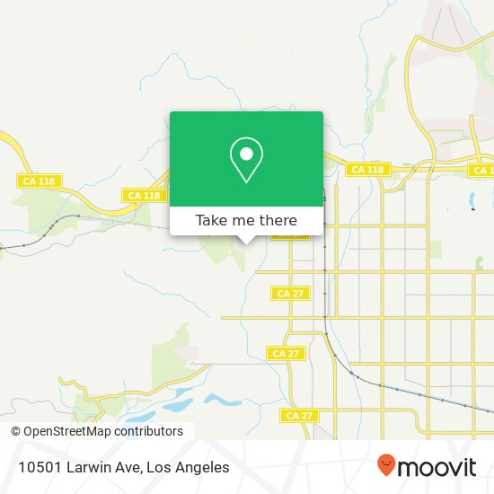 Mapa de 10501 Larwin Ave