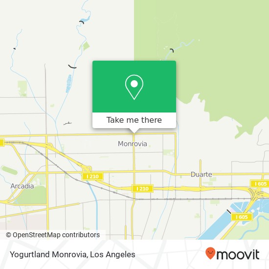 Yogurtland Monrovia map
