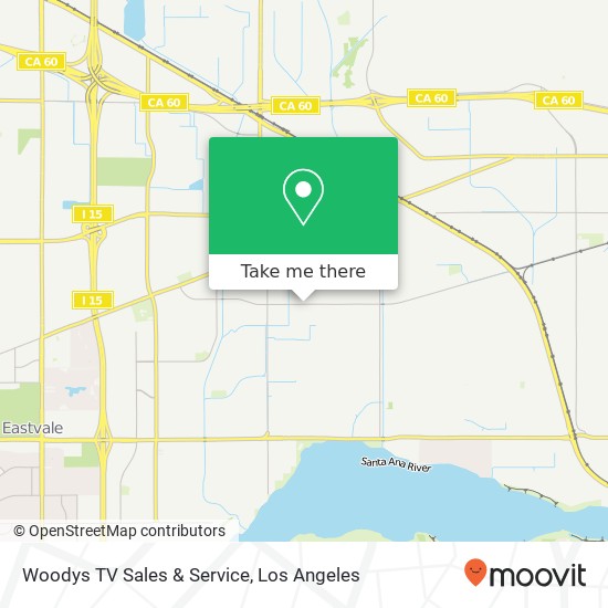 Woodys TV Sales & Service map