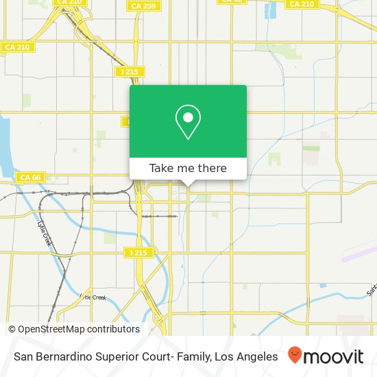 Mapa de San Bernardino Superior Court- Family