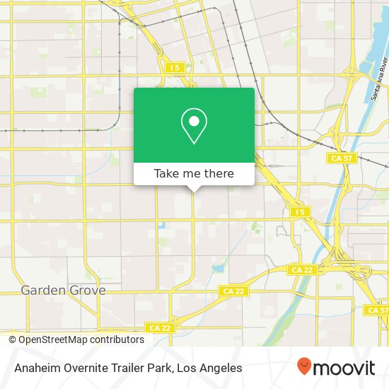Anaheim Overnite Trailer Park map