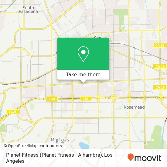 Mapa de Planet Fitness (Planet Fitness - Alhambra)