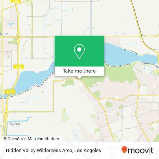 Hidden Valley Wilderness Area map