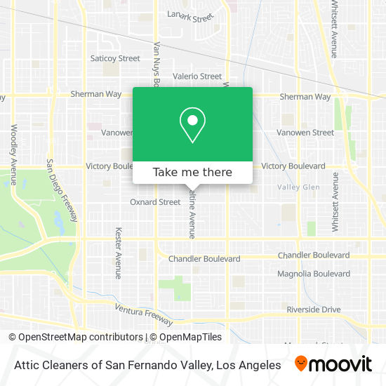 Attic Cleaners of San Fernando Valley map